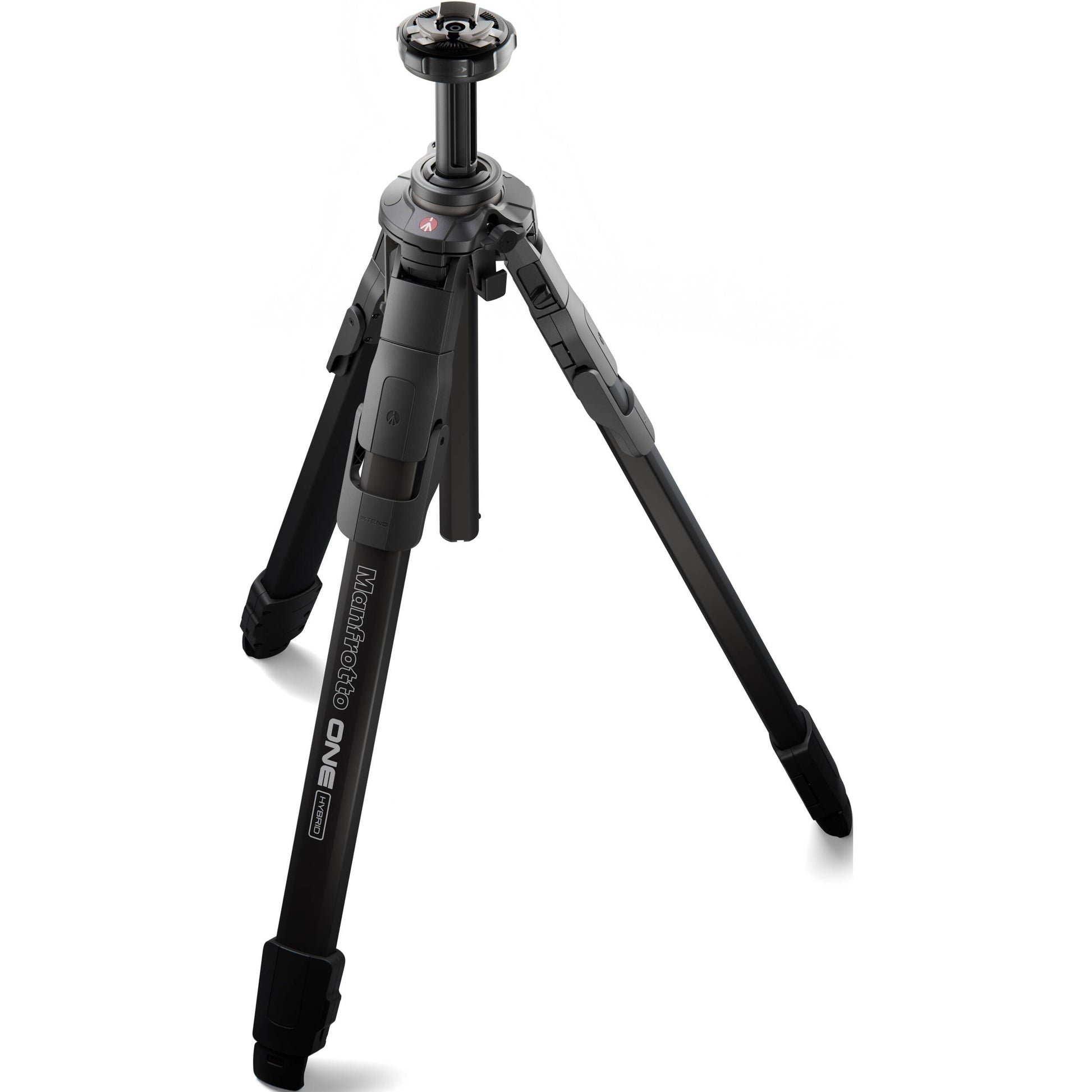 Manfrotto ONE Hybrid Aluminium Tripod for photography and video with 90° center column and XCHANGE system
