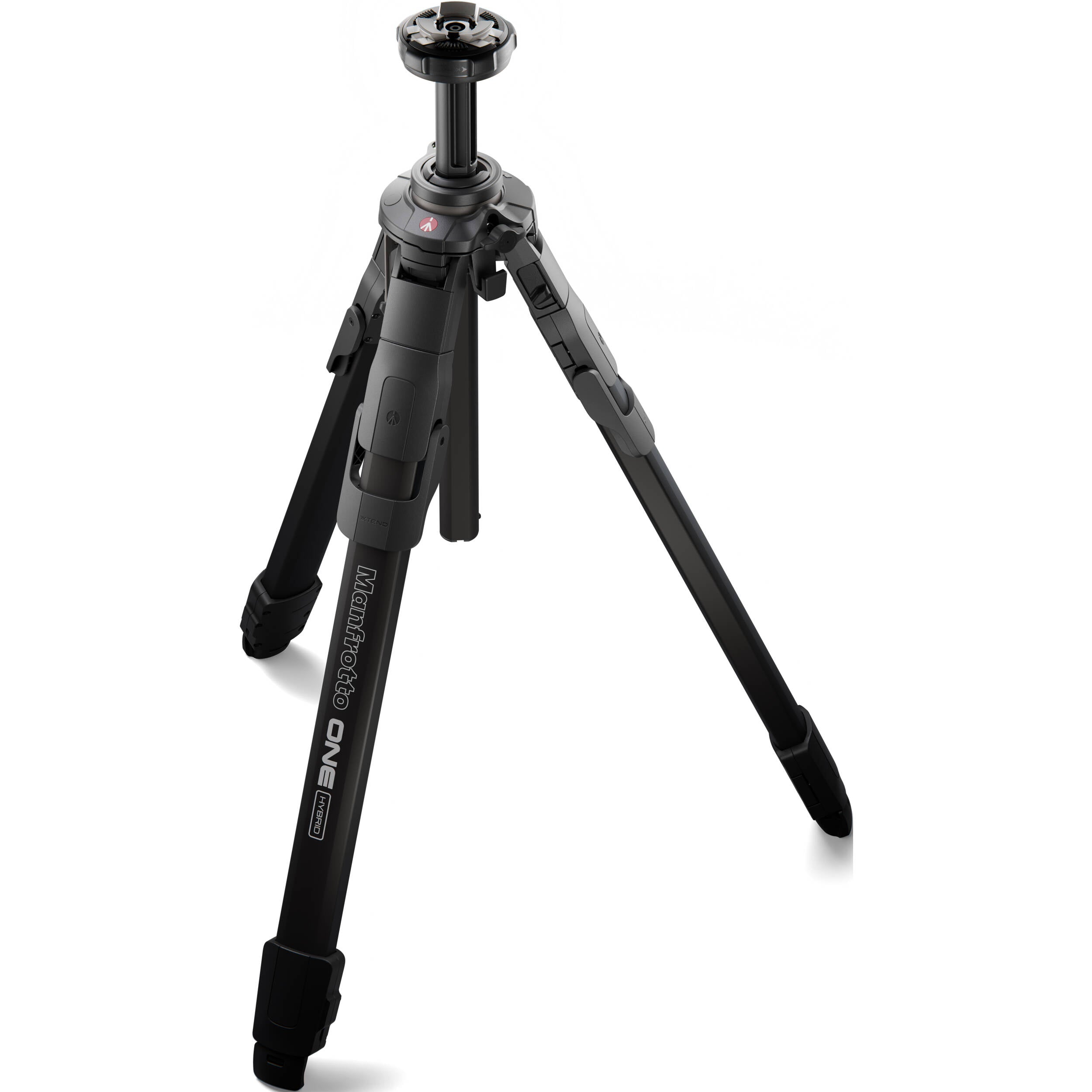 Manfrotto ONE Hybrid Aluminium Tripod for photography and video with 90° center column and XCHANGE system
