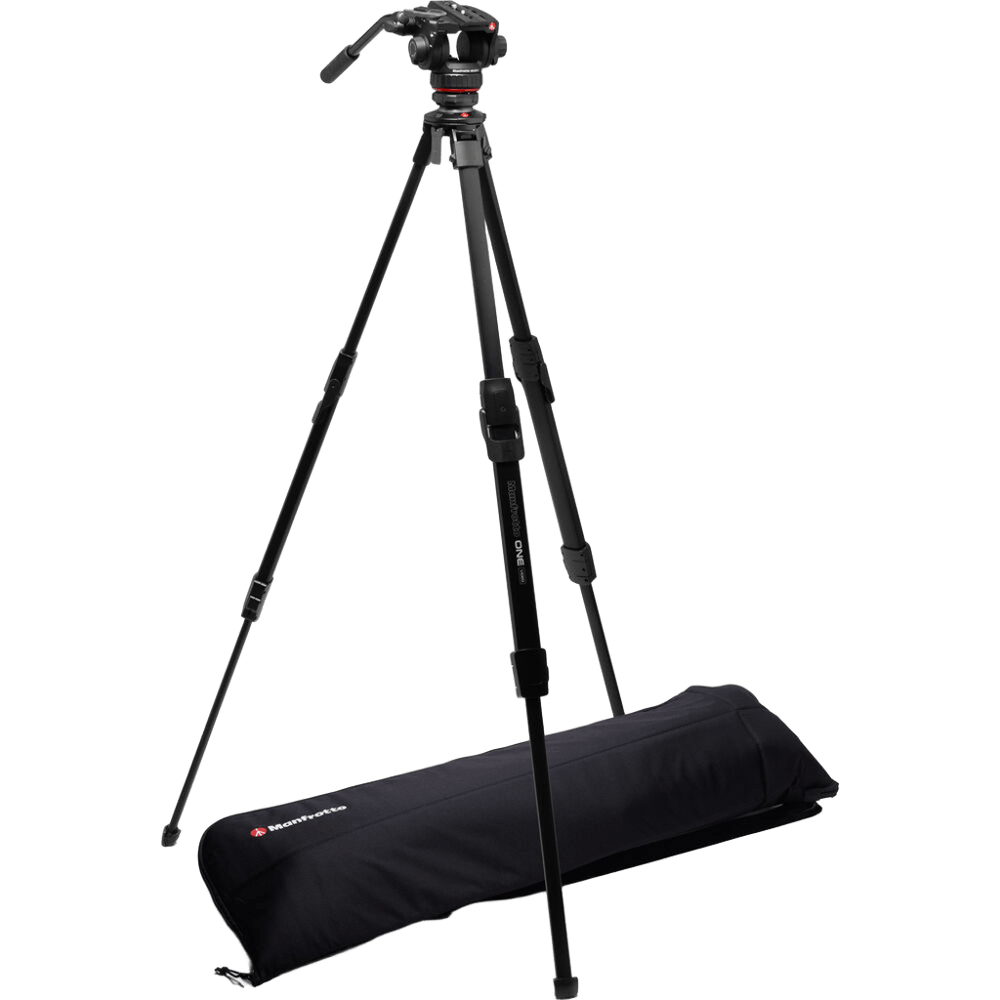 Manfrotto ONE Video Aluminium Tripod 502X Fluid Head Black
