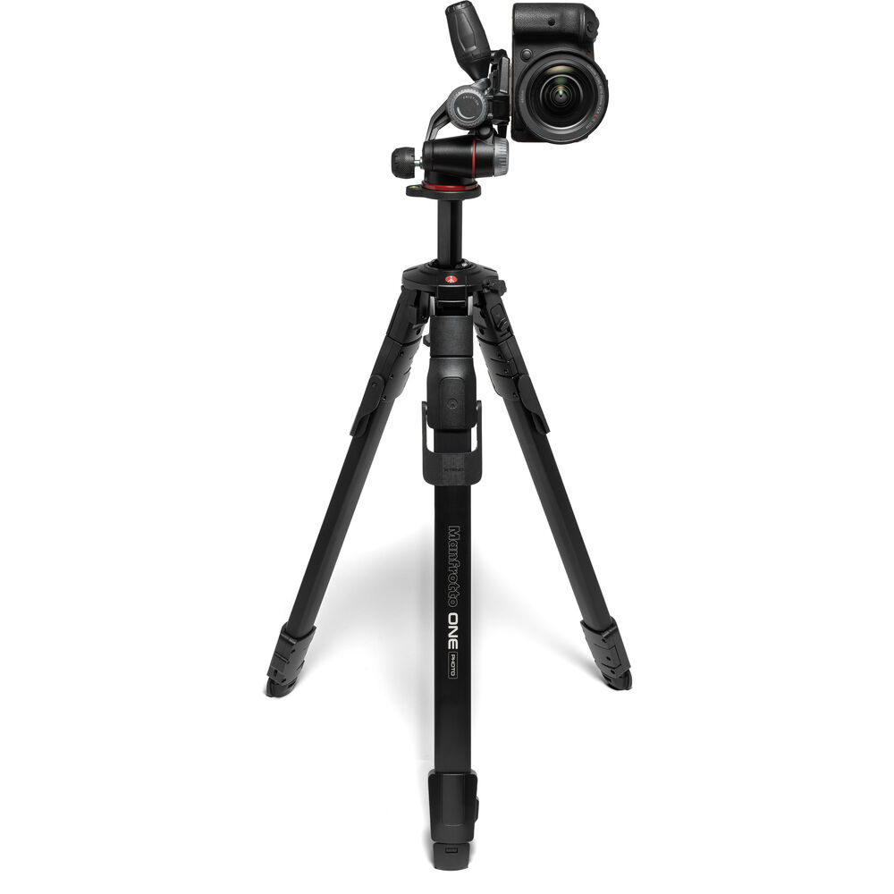 Manfrotto ONE Photo Aluminium Tripod Kit XPRO 3-Way Head Black