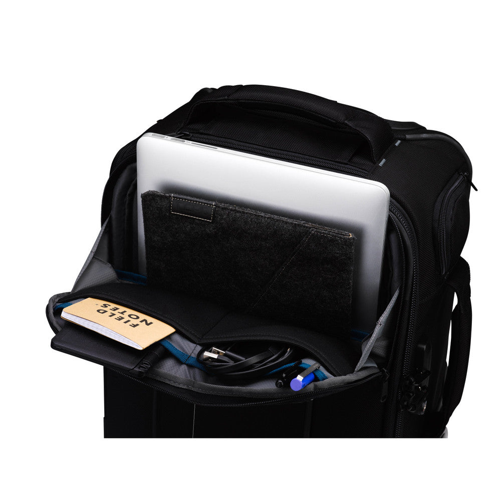 Tenba Roadie Roller 18 in black — professional carry-on camera case with padded dividers, wheels, and weather-resistant design.