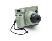 FUJIFILM Instax Wide 400 instant film camera featuring automatic exposure, self-timer, and a stylish retro design for wide-format instant photos.