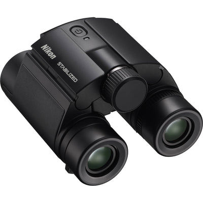 Nikon Stabilized 10x25 S binoculars with clear, stable 10x views and compact design.