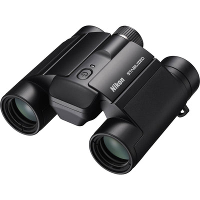 Nikon Stabilized 10x25 S binoculars with clear, stable 10x views and compact design.