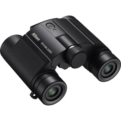 Nikon Stabilized 12x25 binoculars with image stabilisation and clear, steady views.
