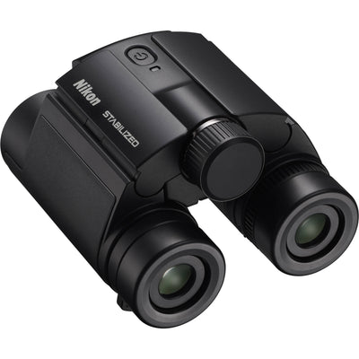 Nikon Stabilized 12x25 binoculars with image stabilisation and clear, steady views.