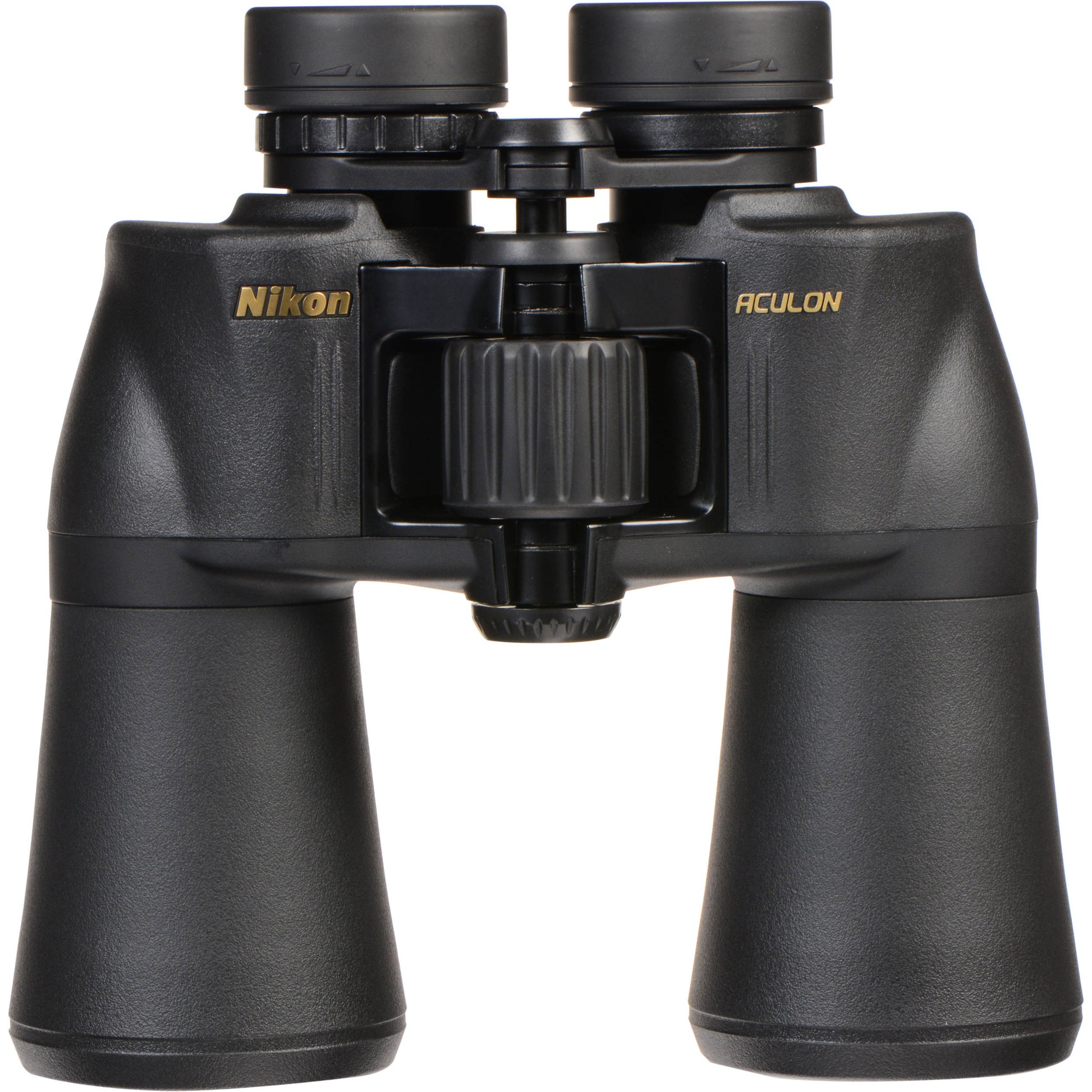 Nikon Aculon A211 12x50 binoculars with rubber coating, BaK4 prisms, multi-coated lenses, and 12x magnification.