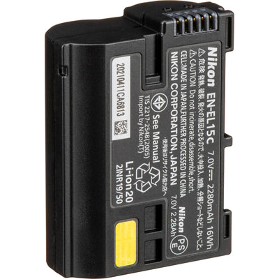 Nikon EN-EL15c battery on a white background