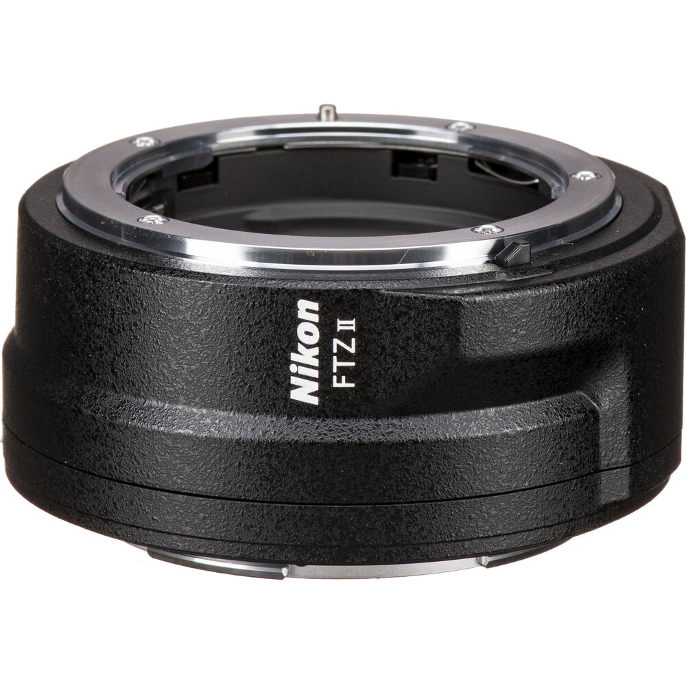 Nikon FTZ II lens adapter on a white background