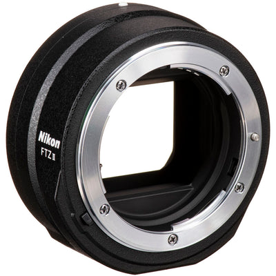 Nikon FTZ II lens adapter on a white background