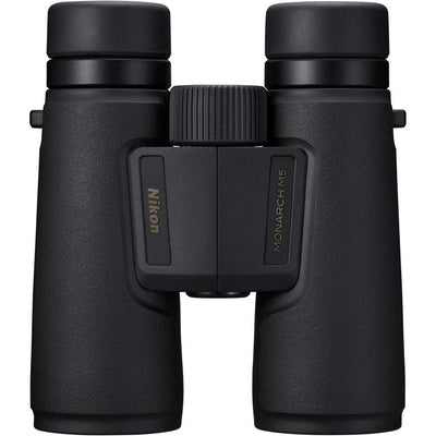Nikon Monarch M5 Binoculars featuring a sleek new design, extra-low dispersion glass, and rugged waterproof construction for immersive outdoor viewing.