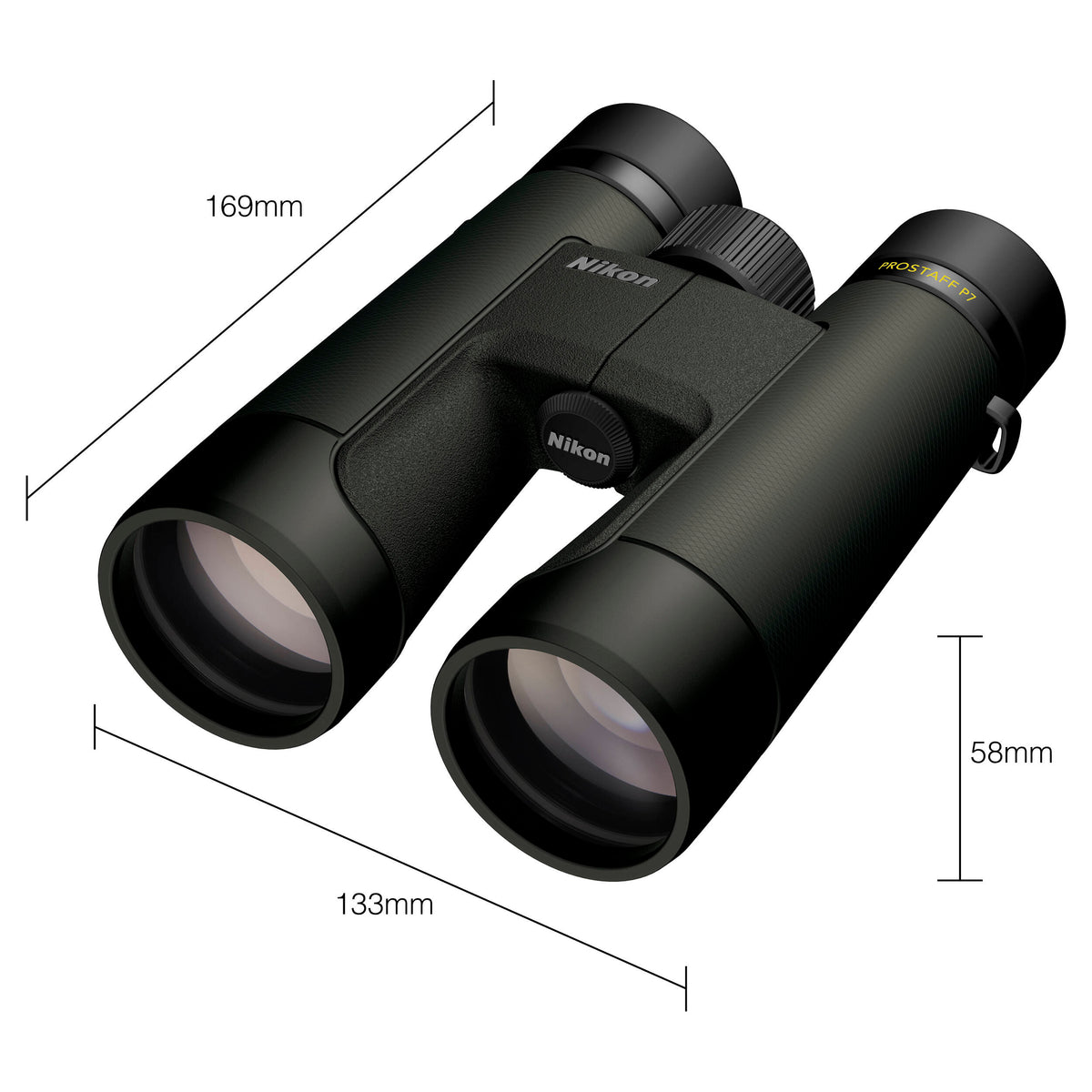 Nikon Prostaff P7 10x50 binoculars with locking diopter ring and long eye