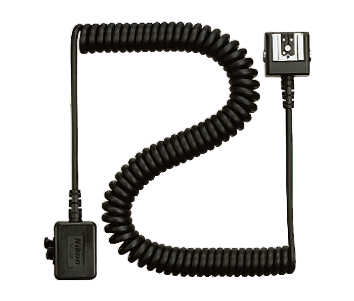 Nikon SC-28 TTL Coiled Remote Cord for off-camera flash. Flexible, tangle-free, and fully TTL compatible for creative lighting setups.