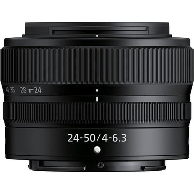Nikon Z 24-50mm f/4-6.3 Lens – compact and lightweight standard zoom lens for Z-mount cameras, ideal for everyday photography and travel.