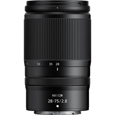 Nikon Z 28-75mm f/2.8 lens. Lightweight, fast-aperture standard zoom for Z-mount full-frame mirrorless cameras, ideal for portraits, travel, and video.