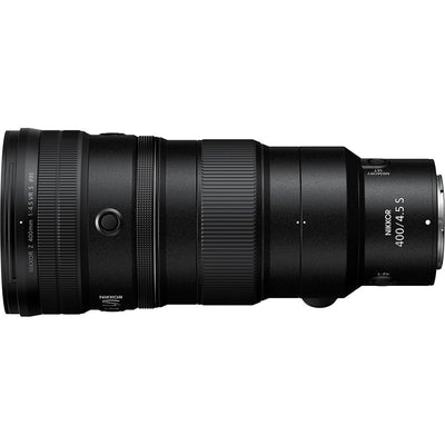Nikon camera lens on a white background