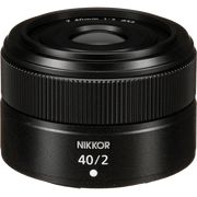 Nikon Z 40mm f/2 compact prime lens with bright aperture, smooth bokeh, and versatile performance for everyday photography and video.