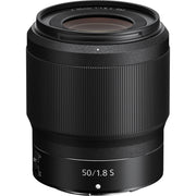 Nikon NIKKOR Z 50mm f/1.8 S lens with ED and aspherical elements, Nano Crystal Coat, and quiet autofocus for photo and video.