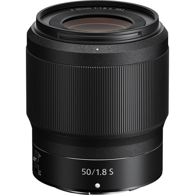 Nikon NIKKOR Z 50mm f/1.8 S lens with ED and aspherical elements, Nano Crystal Coat, and quiet autofocus for photo and video.