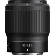 Nikon NIKKOR Z 50mm f/1.8 S lens with ED and aspherical elements, Nano Crystal Coat, and quiet autofocus for photo and video.