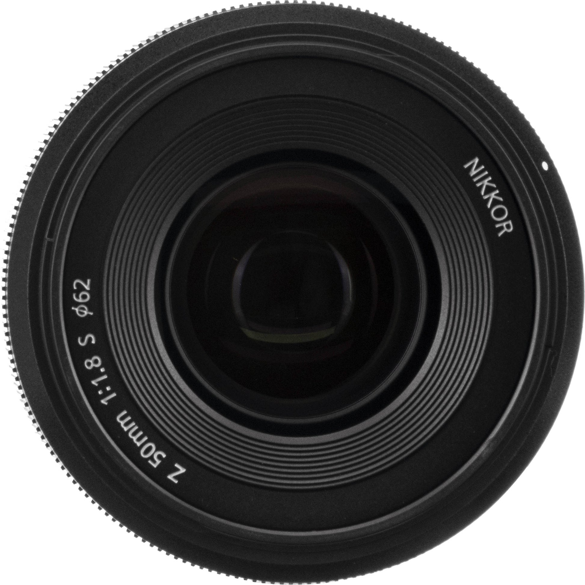 Nikon NIKKOR Z 50mm f/1.8 S lens with ED and aspherical elements, Nano Crystal Coat, and quiet autofocus for photo and video.