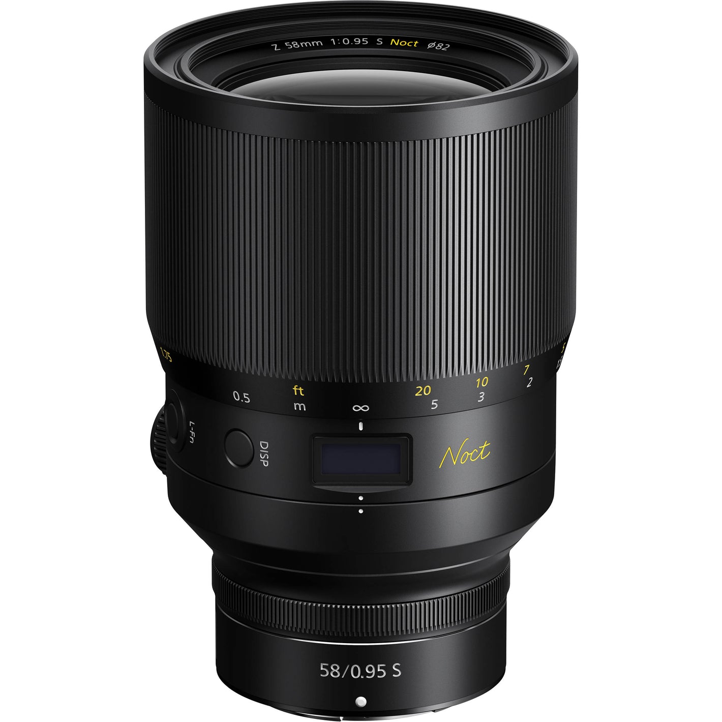 Close-up of Nikon Z 58mm Noct aperture and focus ring