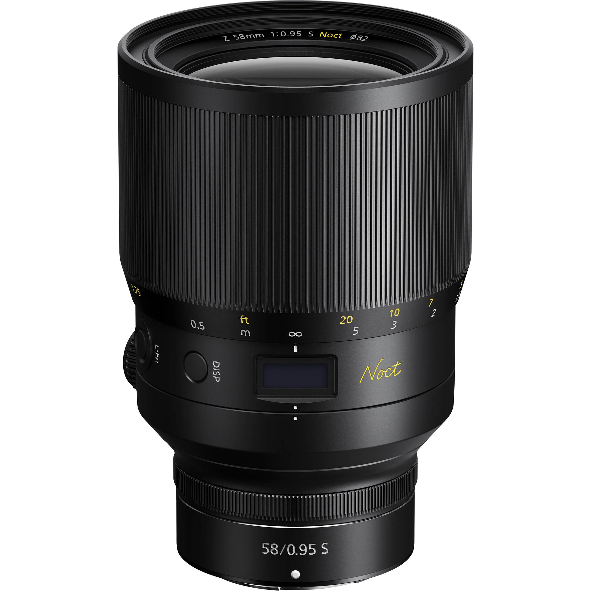 Close-up of Nikon Z 58mm Noct aperture and focus ring