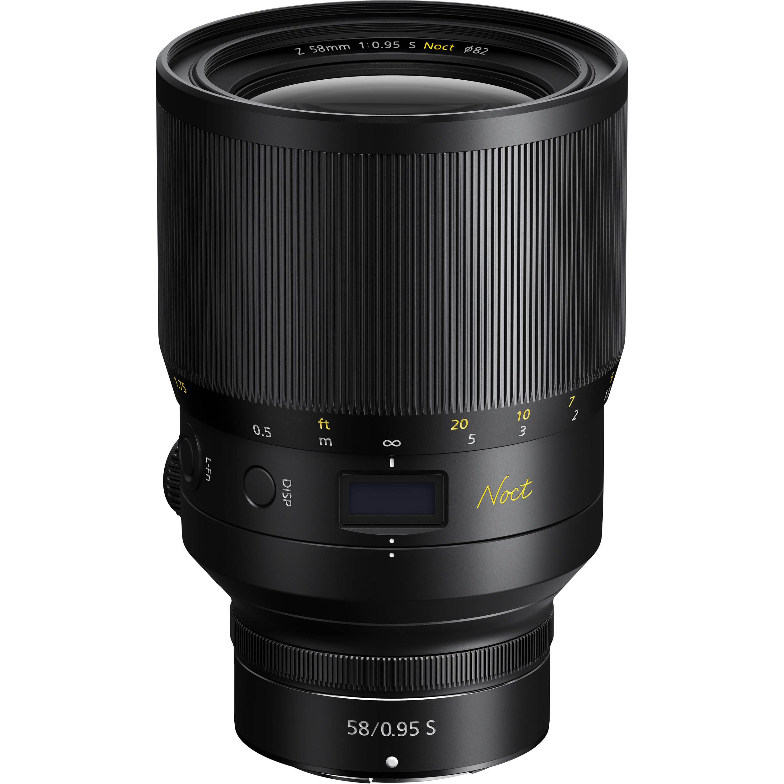 Close-up of Nikon Z 58mm Noct aperture and focus ring