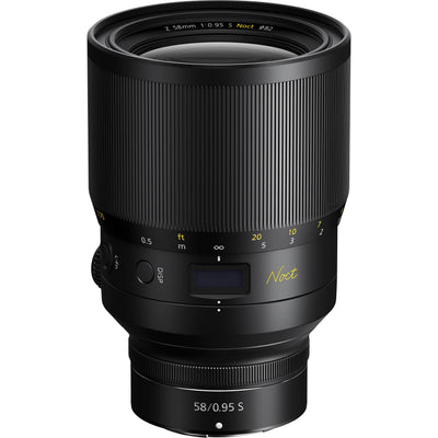 Close-up of Nikon Z 58mm Noct aperture and focus ring
