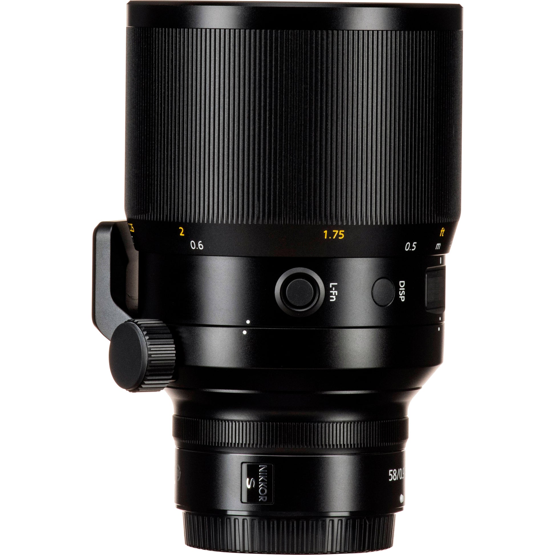 Close-up of Nikon Z 58mm Noct aperture and focus ring