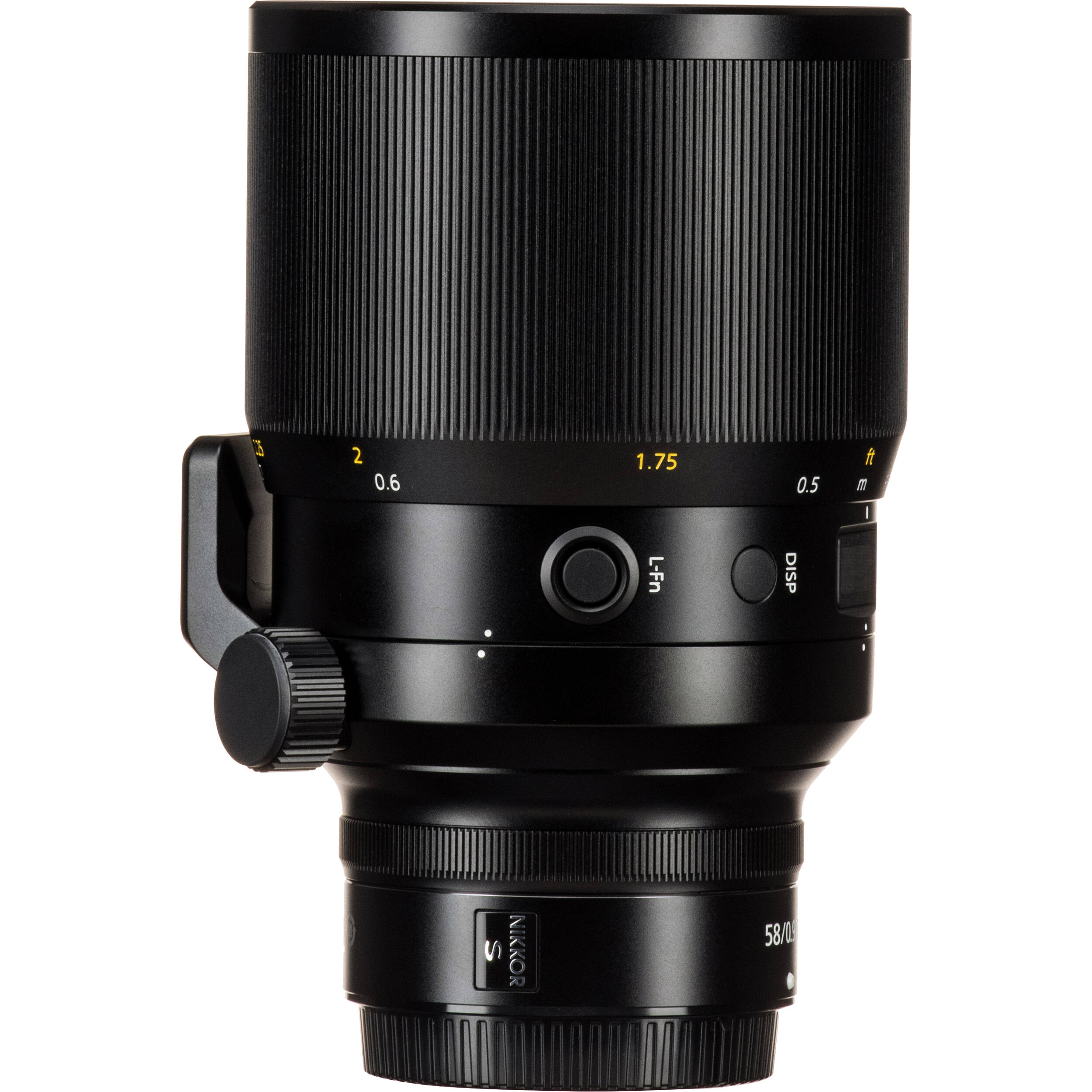 Close-up of Nikon Z 58mm Noct aperture and focus ring