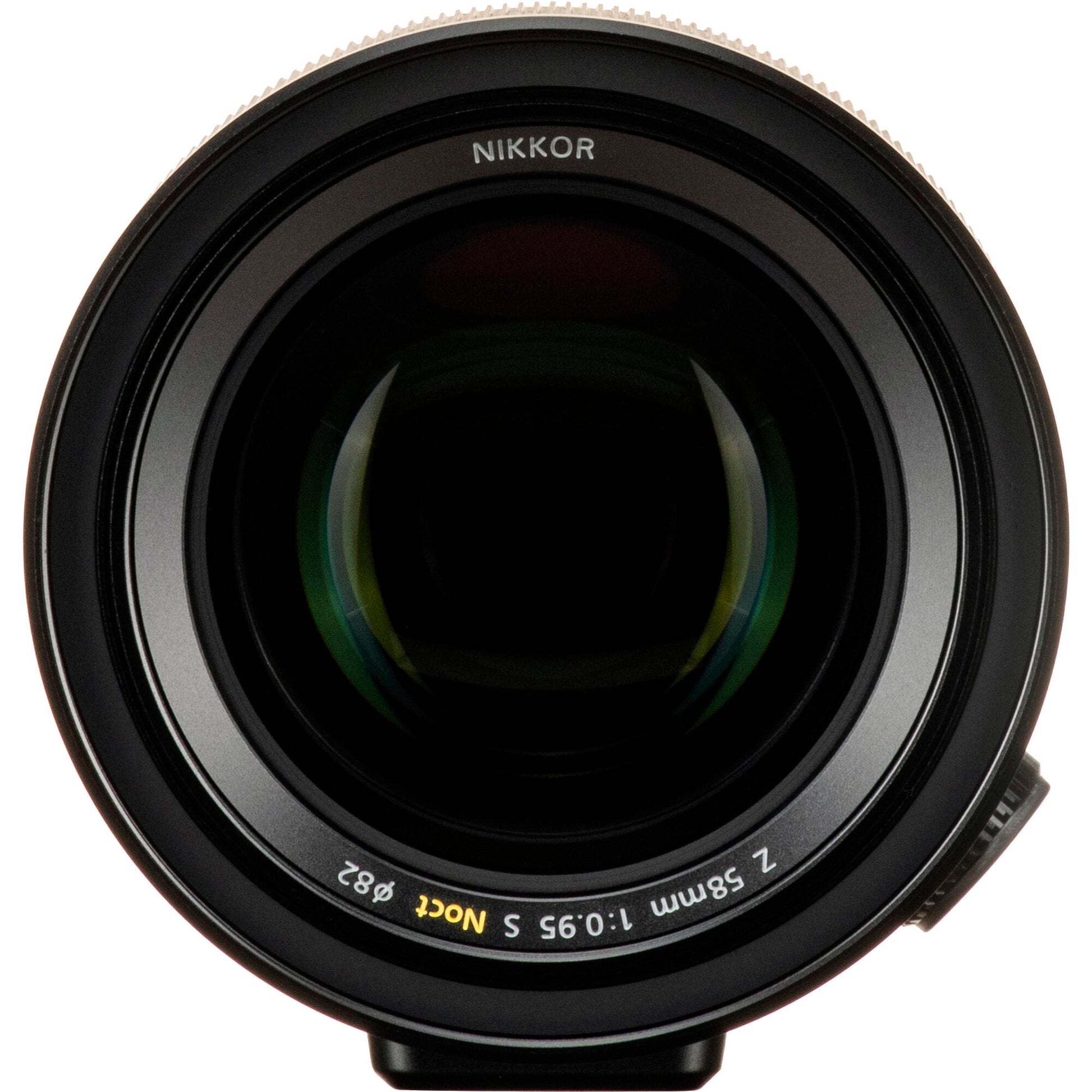 Close-up of Nikon Z 58mm Noct aperture and focus ring