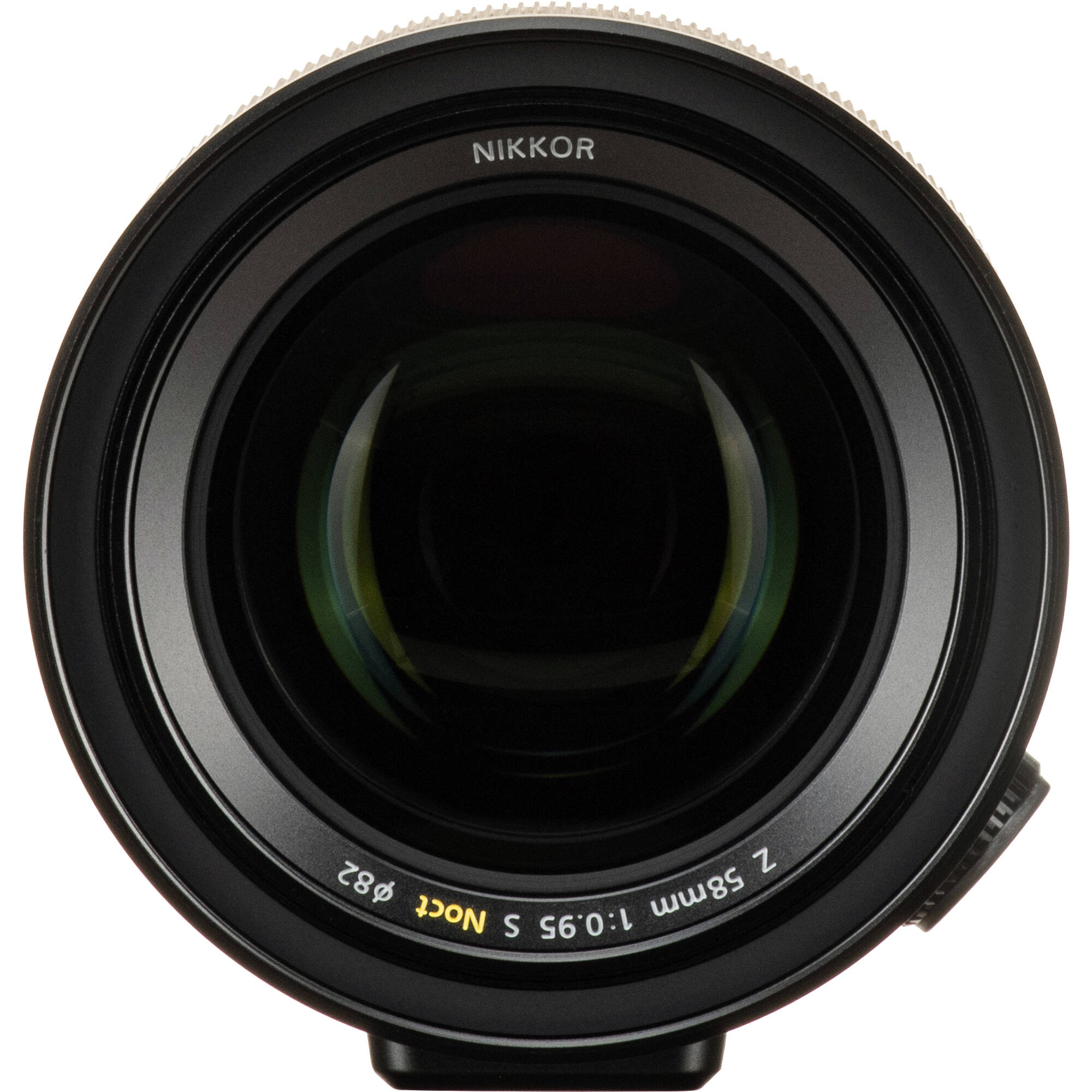 Close-up of Nikon Z 58mm Noct aperture and focus ring