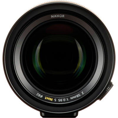 Close-up of Nikon Z 58mm Noct aperture and focus ring