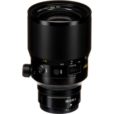 Close-up of Nikon Z 58mm Noct aperture and focus ring