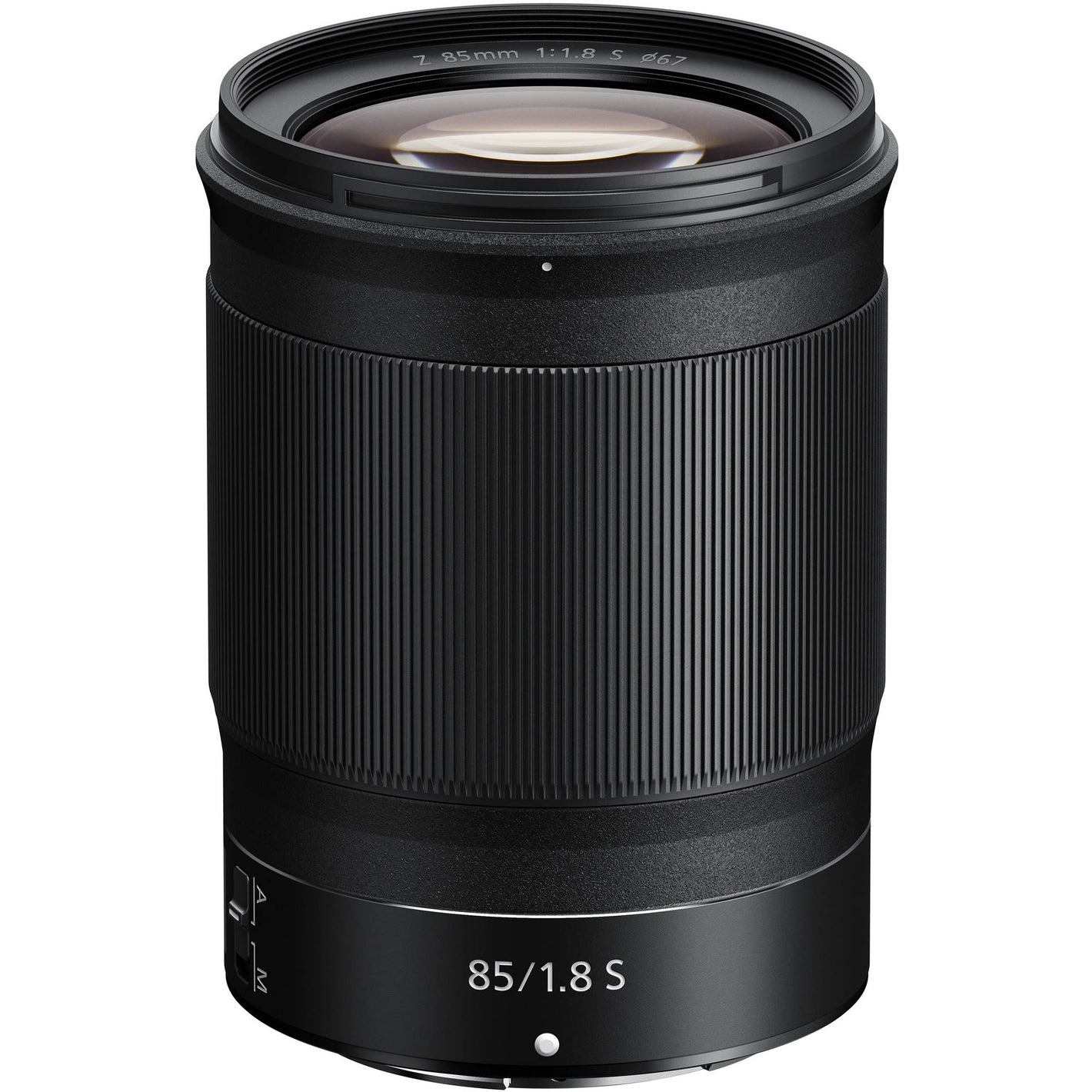 Nikon Z lens with specifications on a white background