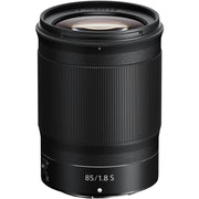 Nikon Z lens with specifications on a white background