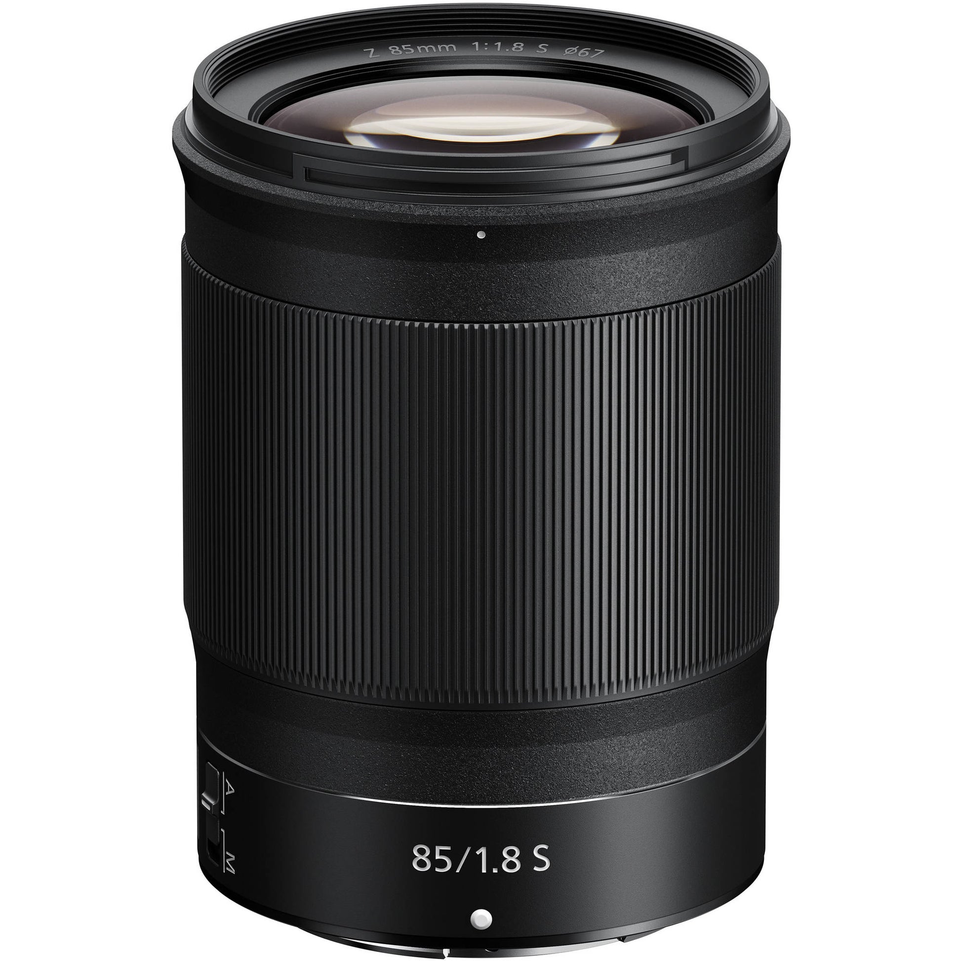 Nikon Z lens with specifications on a white background