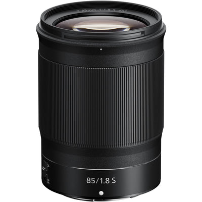 Nikon Z lens with specifications on a white background