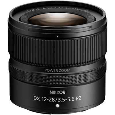Nikon Z DX 12-28mm f/3.5-5.6 PZ VR lens. Ultra-wide power zoom with image stabilization, ideal for vlogging, travel, and video on DX-format Z-mount cameras.
