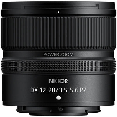 Nikon Z DX 12-28mm f/3.5-5.6 PZ VR lens. Ultra-wide power zoom with image stabilization, ideal for vlogging, travel, and video on DX-format Z-mount cameras.