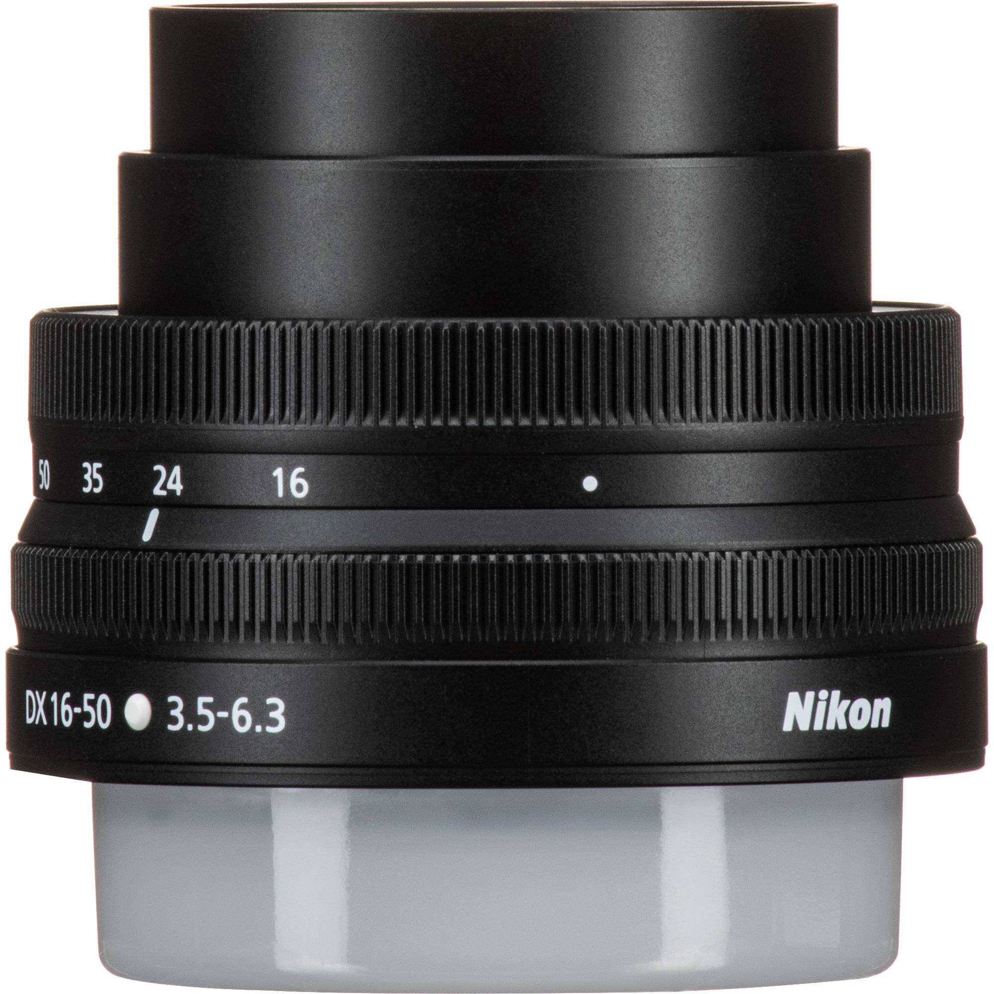Nikon Z DX 16-50mm f/3.5-6.3 VR Lens in black – compact, versatile zoom lens with Vibration Reduction, ideal for everyday photography.

