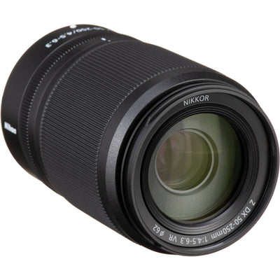 Nikon camera lens on a white background