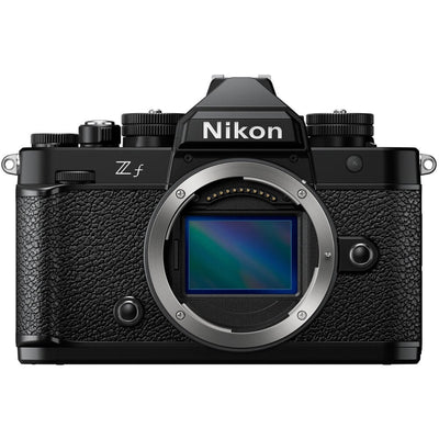 Nikon Z f Mirrorless Camera (Black) – retro-styled full-frame camera with modern Z-mount technology, 24.5MP sensor, and in-body image stabilization for photo and video.