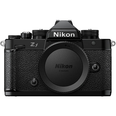 Nikon Z f Mirrorless Camera (Black) – retro-styled full-frame camera with modern Z-mount technology, 24.5MP sensor, and in-body image stabilization for photo and video.