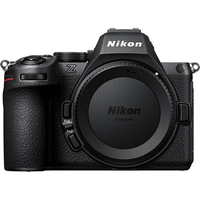 Nikon Z5 II full-frame mirrorless camera with 24.5MP BSI CMOS sensor, EXPEED 7 processor, AI autofocus, 5-axis stabilization, and 4K 60p video.