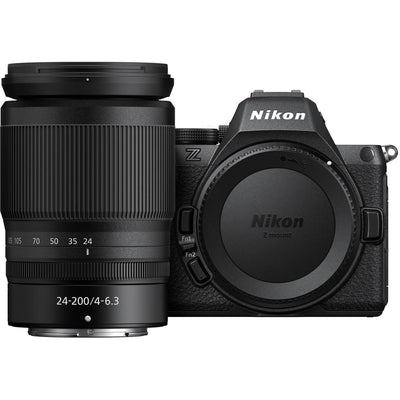 Nikon Z5 II full-frame mirrorless camera with versatile 24-200mm f/4-6.3 VR zoom lens, 24.5MP sensor, EXPEED 7 processor, and 4K UHD video.