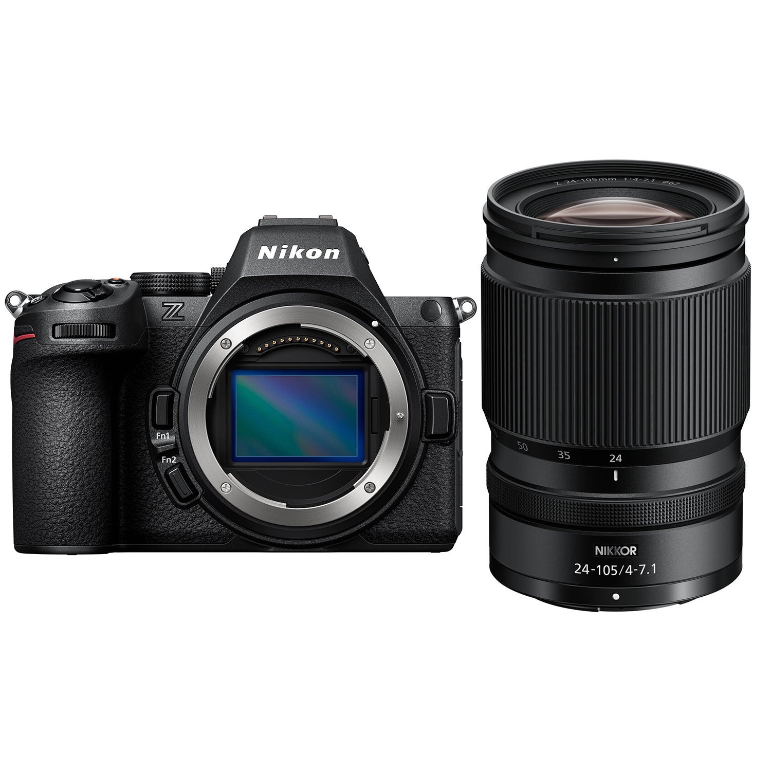Full-frame Nikon Z5 II mirrorless camera with versatile 24-105mm zoom lens
