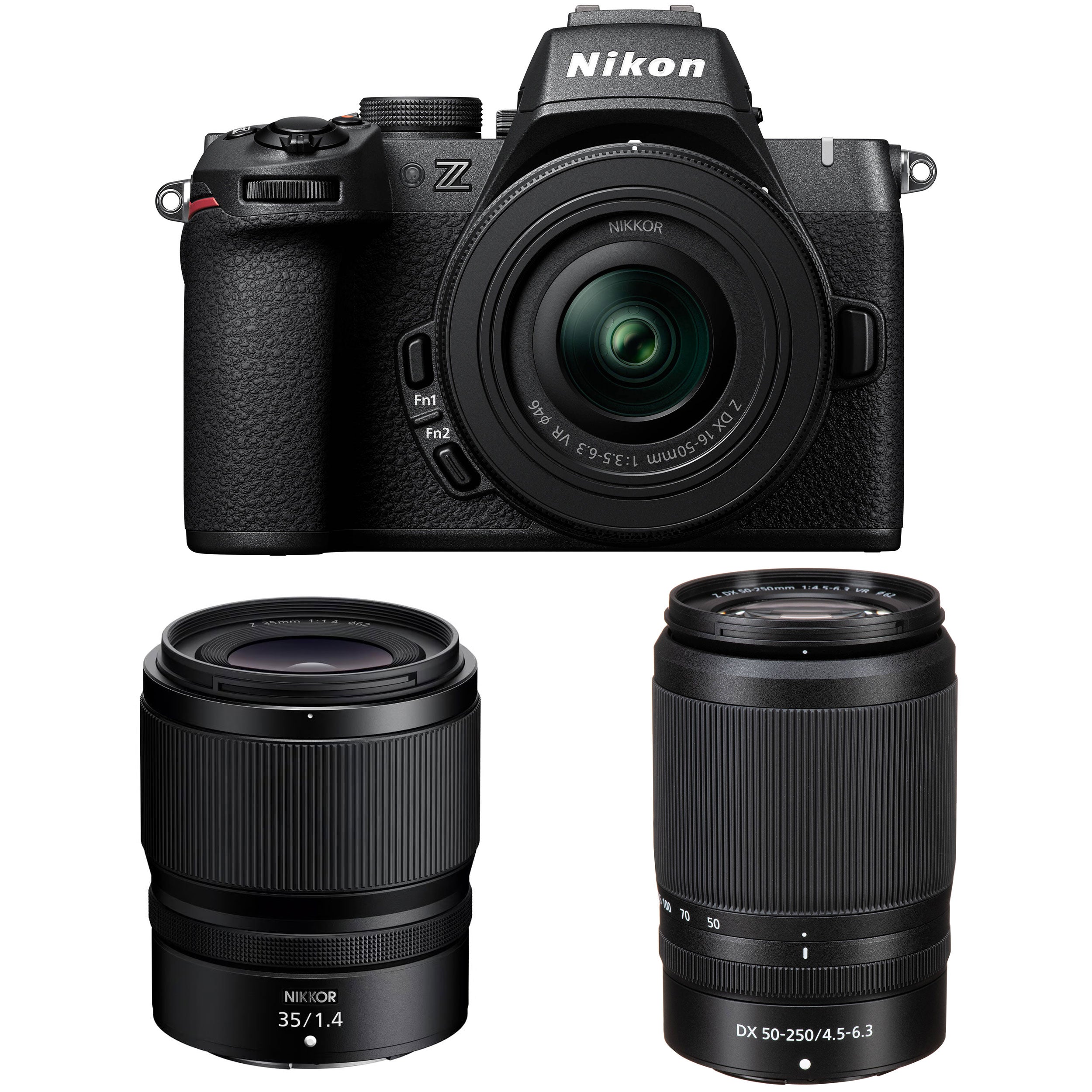 Nikon Z50 II Mirrorless + 16-50mm + 55-250mm + 35mm Kit