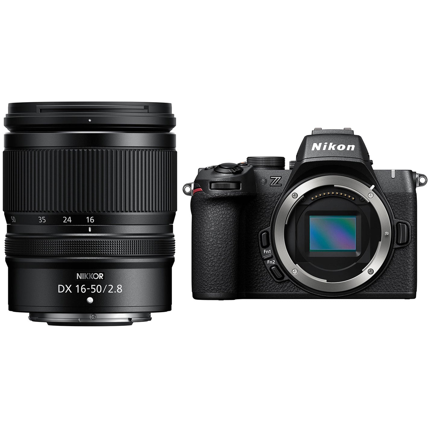 Nikon Z50 II mirrorless camera with the 16-50mm f/2.8 VR lens